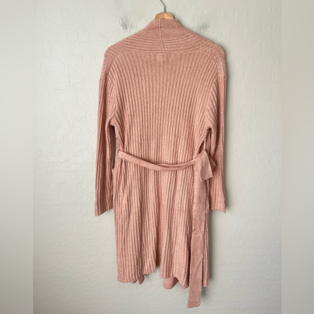 Saranoni Bamboni ribbed featherlite robe pink medium - Picture 6 of 9